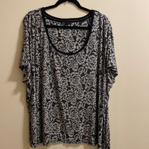 Sz 3X super soft Tommy Hilfiger black & gray shirt